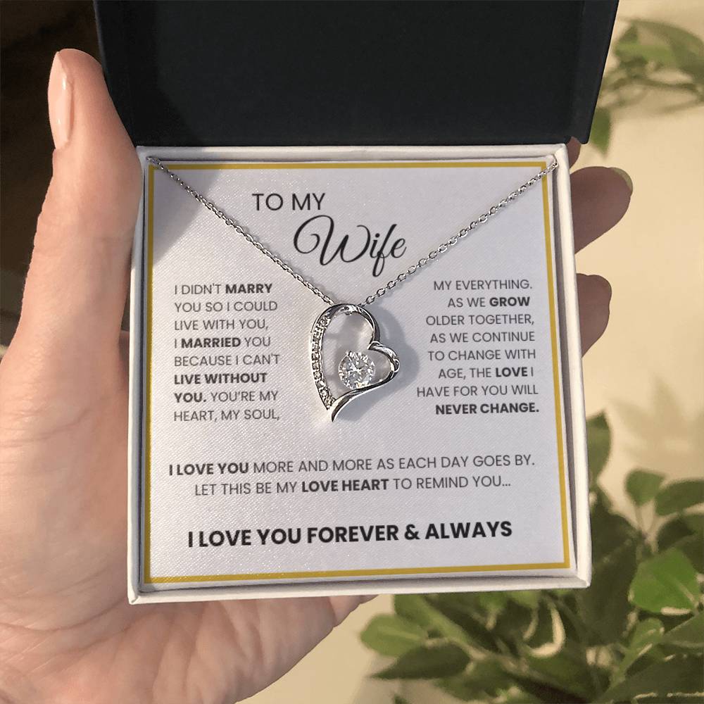 To My Wife, Jewelry Present, Anniversary Necklace, Gift for Wife, Anniversary Necklace, Love You Forever, Special Moment, Birthday