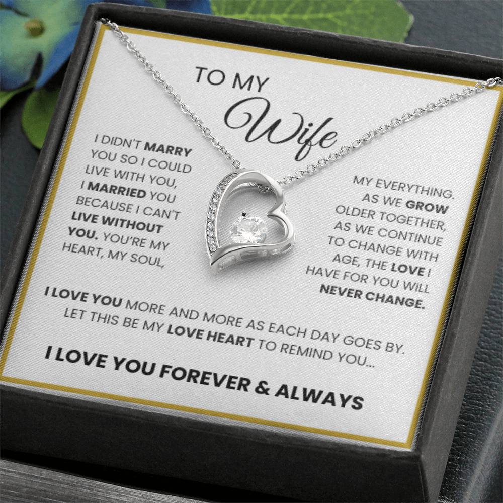 To My Wife, Jewelry Present, Anniversary Necklace, Gift for Wife, Anniversary Necklace, Love You Forever, Special Moment, Birthday