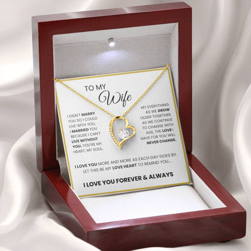 To My Wife, Jewelry Present, Anniversary Necklace, Gift for Wife, Anniversary Necklace, Love You Forever, Special Moment, Birthday