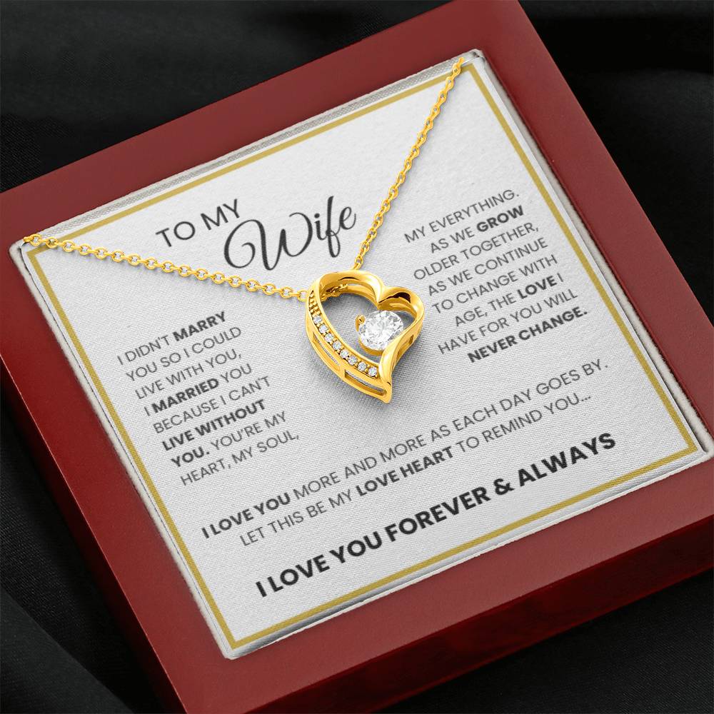 To My Wife, Jewelry Present, Anniversary Necklace, Gift for Wife, Anniversary Necklace, Love You Forever, Special Moment, Birthday